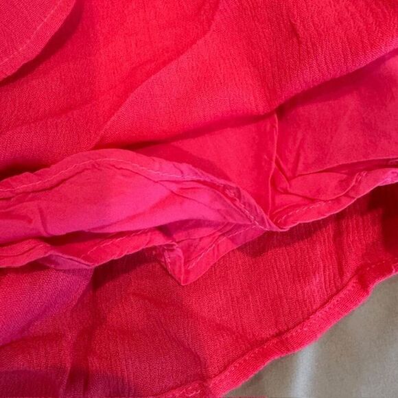 Smell the Roses Short Romper Deep Pink Elastic Waist and Neck w/Tie Size Large - Picture 6 of 11